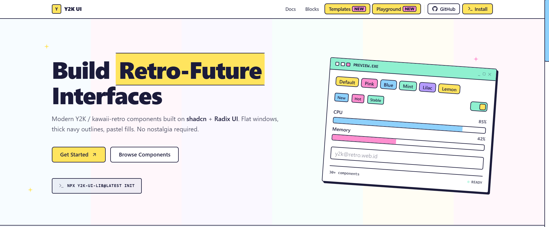 y2kui — Component Library